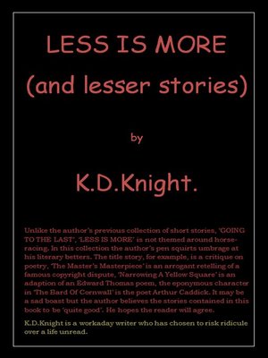 cover image of Less Is More